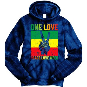 One Love Pride Jamaica Caribbean Rasta Vacation Tie Dye Hoodie