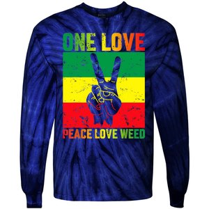 One Love Pride Jamaica Caribbean Rasta Vacation Tie-Dye Long Sleeve Shirt