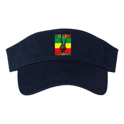 One Love Pride Jamaica Caribbean Rasta Vacation Valucap Bio-Washed Visor