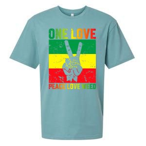 One Love Pride Jamaica Caribbean Rasta Vacation Sueded Cloud Jersey T-Shirt