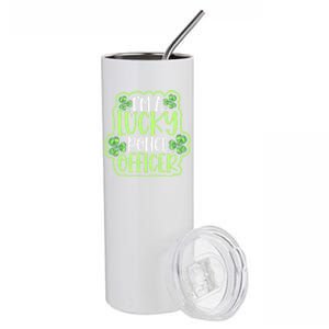 One Lucky Police Officer St Patricks Day Cool Gift Stainless Steel Tumbler