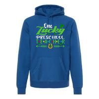 One Lucky Preschool Teacher St Patrick's Day For Teacher Cool Gift Premium Hoodie