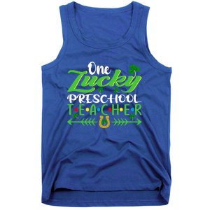 One Lucky Preschool Teacher St Patrick's Day For Teacher Cool Gift Tank Top