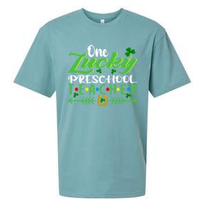 One Lucky Preschool Teacher St Patrick's Day For Teacher Cool Gift Sueded Cloud Jersey T-Shirt