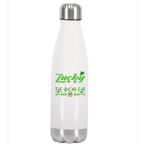 One Lucky Preschool Teacher St Patrick's Day For Teacher Cool Gift Stainless Steel Insulated Water Bottle