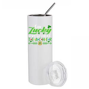 One Lucky Preschool Teacher St Patrick's Day For Teacher Cool Gift Stainless Steel Tumbler