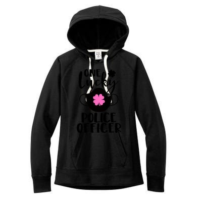 One Lucky Police Officer St Patrick's Day Cop Gift Women's Fleece Hoodie