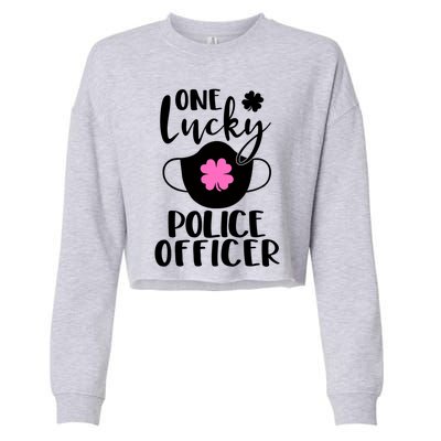 One Lucky Police Officer St Patrick's Day Cop Gift Cropped Pullover Crew