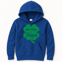 One Lucky Papa Shamrock Four Leaf Clover St Patricks Day Mom Cool Gift Kids Hoodie