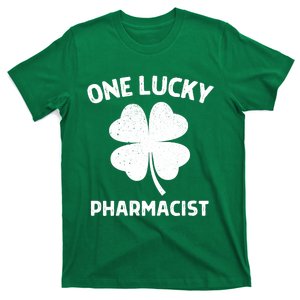 One Lucky Pharmacist St Patricks Day Green Shamrock Leaf T-Shirt