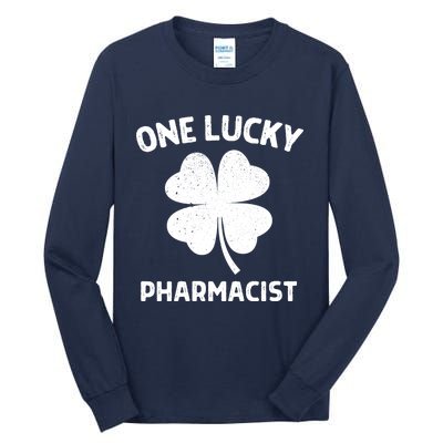 One Lucky Pharmacist St Patricks Day Green Shamrock Leaf Tall Long Sleeve T-Shirt