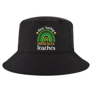 One Lucky Preschool Teacher St Patricks Day Teacher Rainbow Graphic Plus Size Cool Comfort Performance Bucket Hat