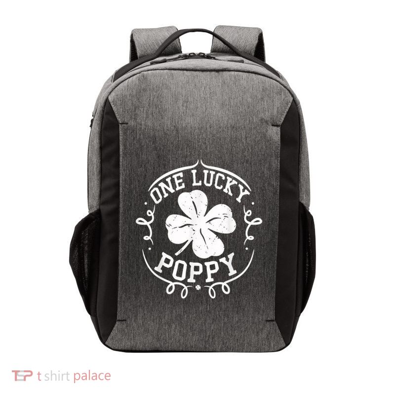 One Lucky Poppy St Patricks Day Gifts For Grandpa Vector Backpack