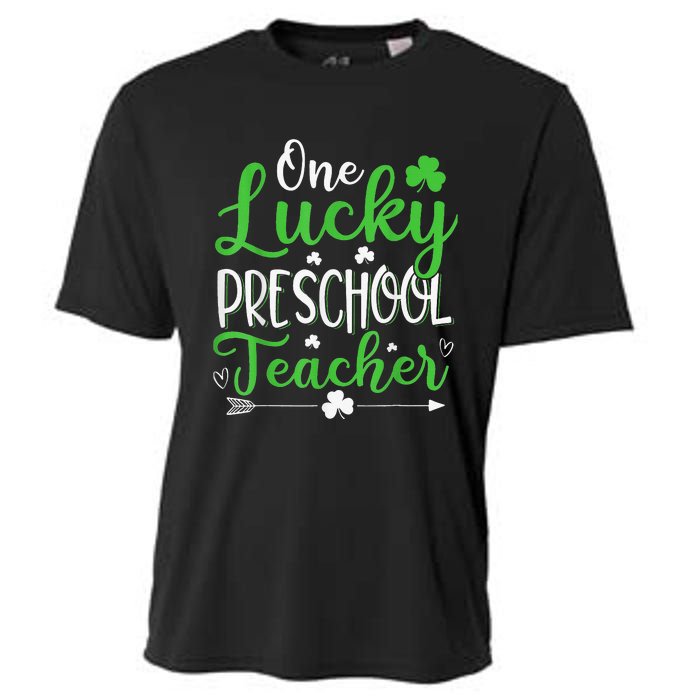 One Lucky Preschool Teacher St Patricks Day Irish Funny Cooling Performance Crew T-Shirt