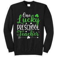 One Lucky Preschool Teacher St Patricks Day Irish Funny Sweatshirt