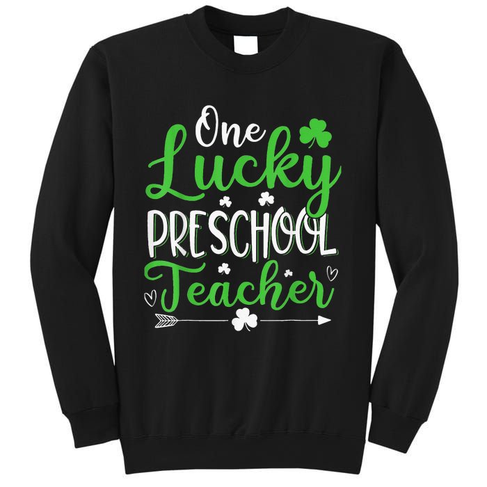 One Lucky Preschool Teacher St Patricks Day Irish Funny Sweatshirt