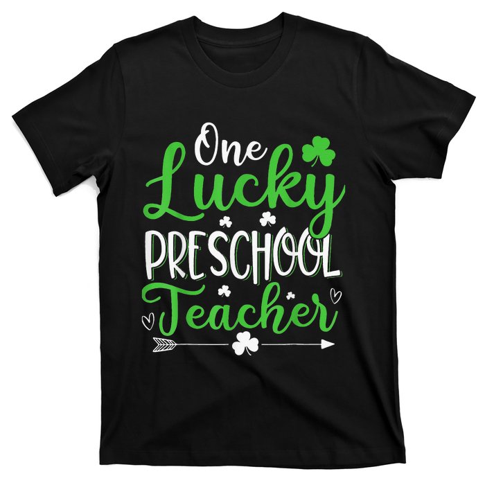 One Lucky Preschool Teacher St Patricks Day Irish Funny T-Shirt