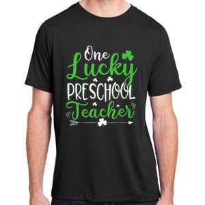 One Lucky Preschool Teacher St Patricks Day Irish Funny Adult ChromaSoft Performance T-Shirt