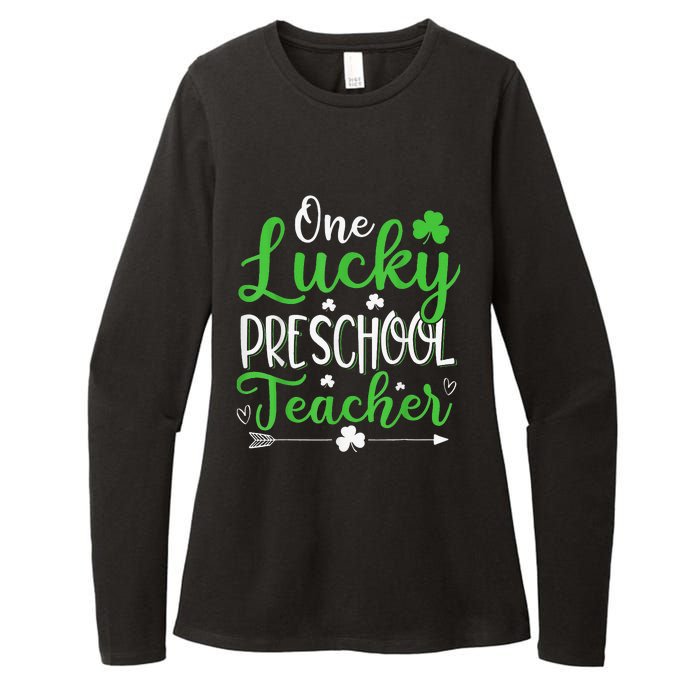 One Lucky Preschool Teacher St Patricks Day Irish Funny Womens CVC Long Sleeve Shirt