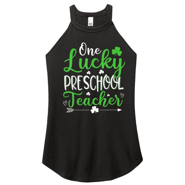 One Lucky Preschool Teacher St Patricks Day Irish Funny Women's Perfect Tri Rocker Tank