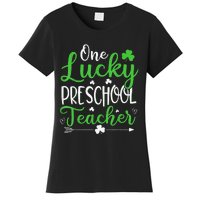 One Lucky Preschool Teacher St Patricks Day Irish Funny Women's T-Shirt