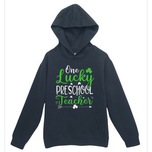 One Lucky Preschool Teacher St Patricks Day Irish Funny Urban Pullover Hoodie