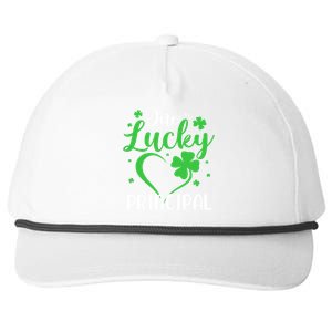 One Lucky Principal Heart Shamrock St Patricks Day School Cool Gift Snapback Five-Panel Rope Hat