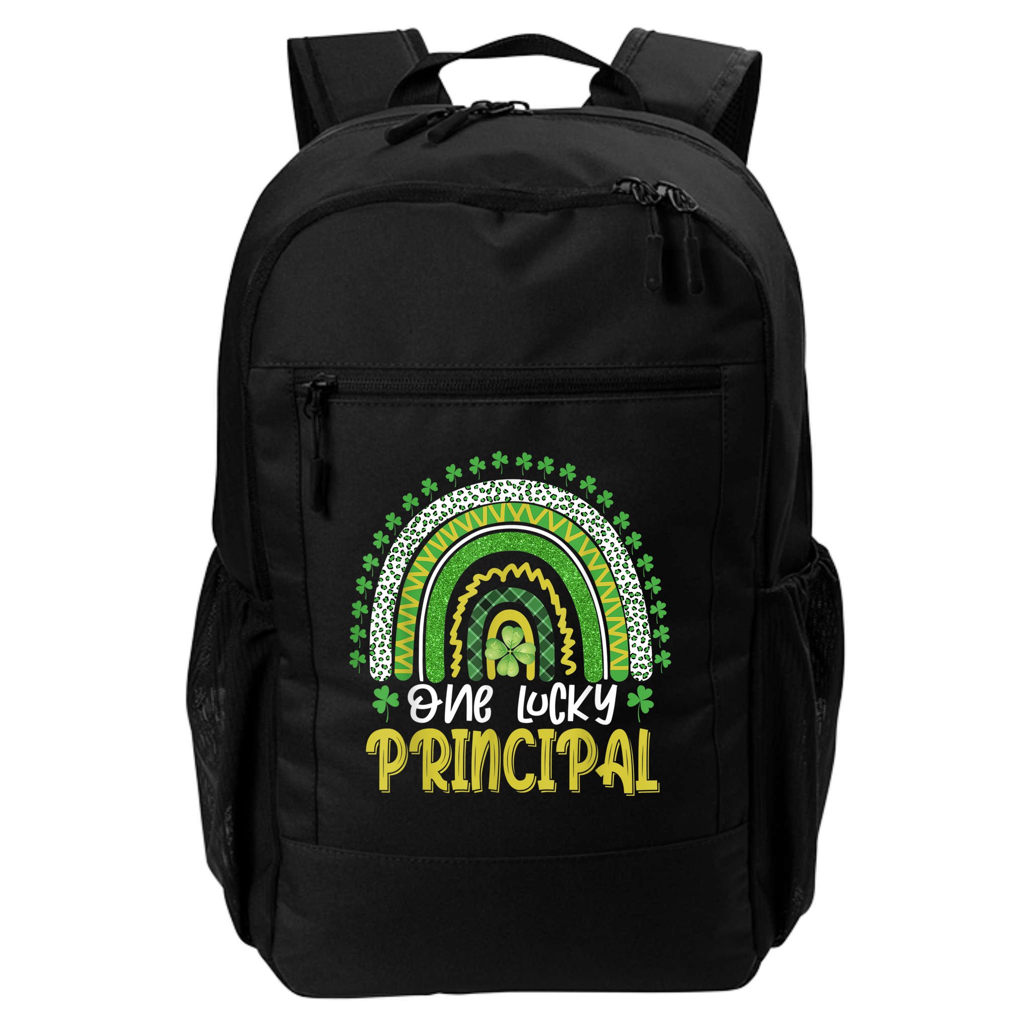 One Lucky Principal School Teacher St Patricks Day Rainbow Backpack