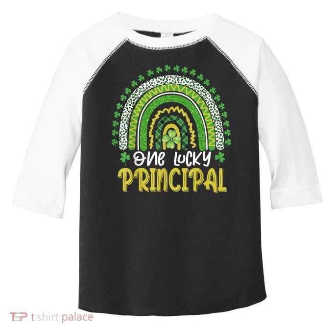 One Lucky Principal School Teacher St Patricks Day Rainbow Toddler Fine Jersey T-Shirt