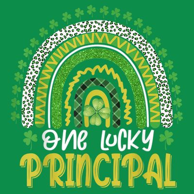 One Lucky Principal School Teacher St Patricks Day Rainbow T-Shirt