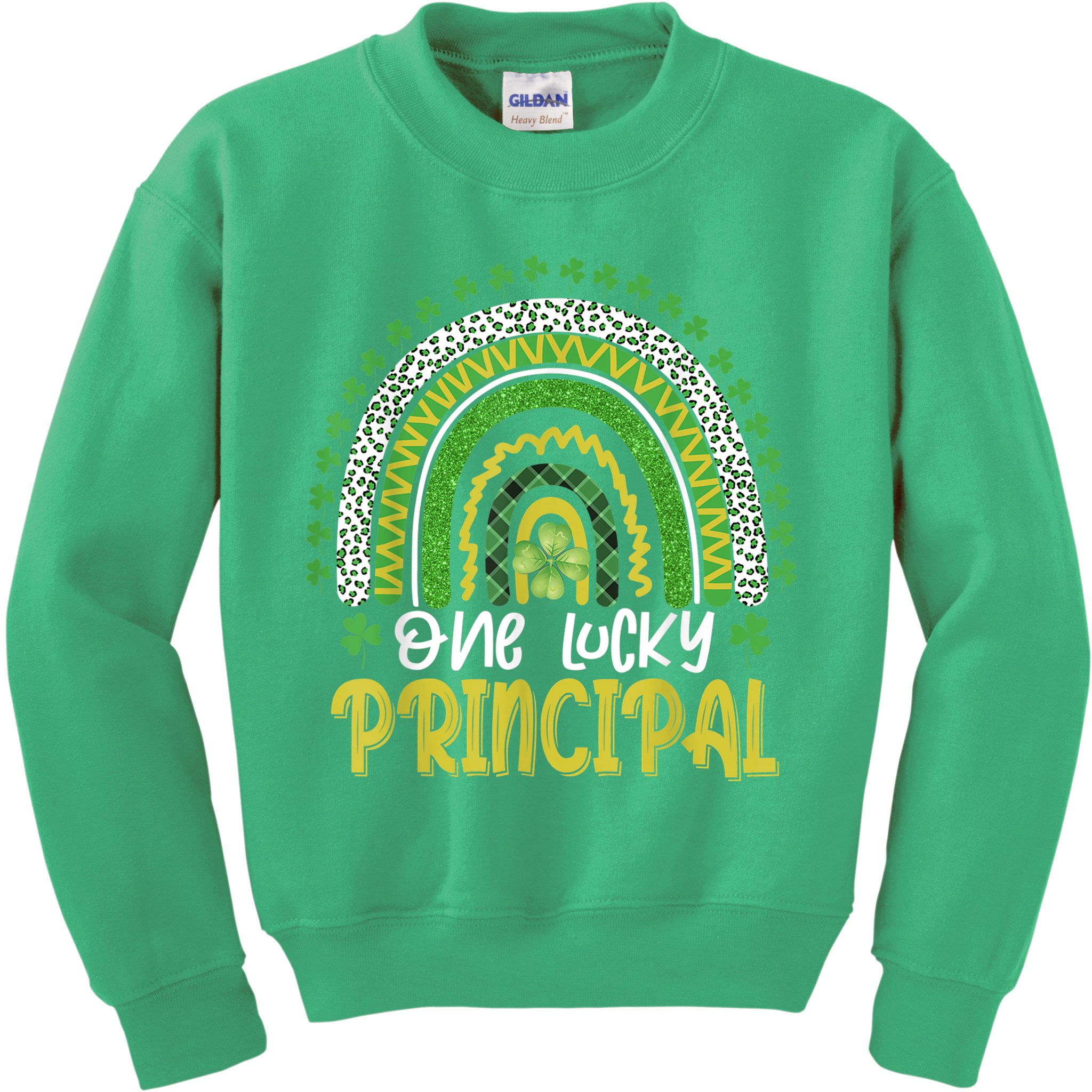 One Lucky Principal School Teacher St Patricks Day Rainbow Kids Sweatshirt