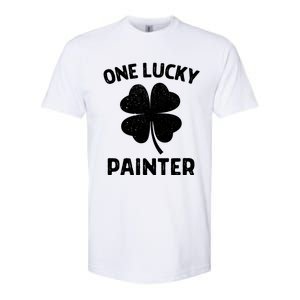 One Lucky Painter St Patricks Day Green Shamrock Leaf Softstyle CVC T-Shirt