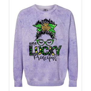 One Lucky Principal St Patrick Day Teacher Love Meaningful Gift Colorblast Crewneck Sweatshirt