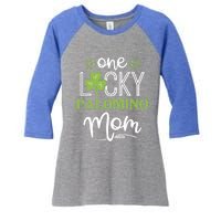 One Lucky Palomino Horse Mom Irish Horseback Riding Gift Women's Tri-Blend 3/4-Sleeve Raglan Shirt