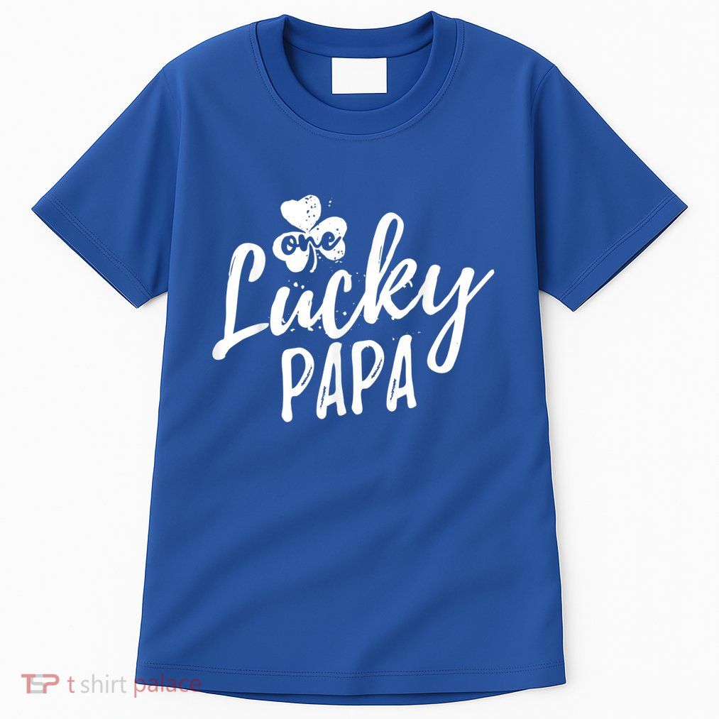 One Lucky Papa St. PatrickS Day Shamrock Pajama Distressed Tall T-Shirt