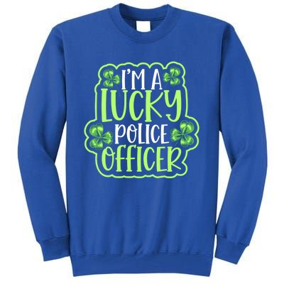 One Lucky Police Officer St Patricks Day Cool Gift Tall Sweatshirt