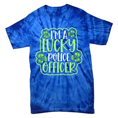 One Lucky Police Officer St Patricks Day Cool Gift Tie-Dye T-Shirt