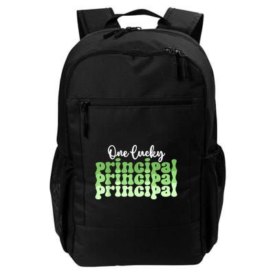 One Lucky Principal Retro St Patricks Day Principal School Daily Commute Backpack