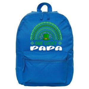 One Lucky Papa Gift St Patrick's Day Funny For Daddy Gift 16 in Basic Backpack