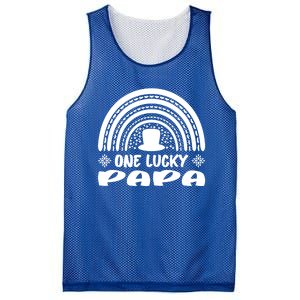 One Lucky Papa Cute Gift St Patrick's Day Funny For Daddy Great Gift Mesh Reversible Basketball Jersey Tank