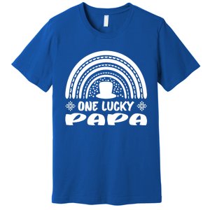 One Lucky Papa Cute Gift St Patrick's Day Funny For Daddy Great Gift Premium T-Shirt