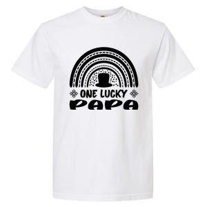 One Lucky Papa Cute Gift St Patrick's Day Funny For Daddy Great Gift Garment-Dyed Heavyweight T-Shirt