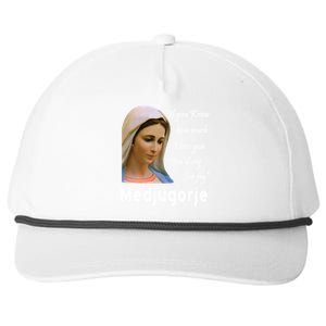 Our Lady Queen Of Peace Medjugorje Totus Tuus Virgin Mary Gift Snapback Five-Panel Rope Hat