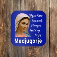 Our Lady Queen Of Peace Medjugorje Totus Tuus Virgin Mary Gift Coaster