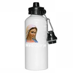 Our Lady Queen Of Peace Medjugorje Totus Tuus Virgin Mary Gift Aluminum Water Bottle