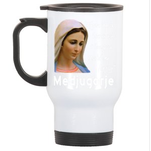 Our Lady Queen Of Peace Medjugorje Totus Tuus Virgin Mary Gift Stainless Steel Travel Mug