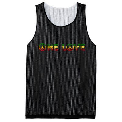 One Love Rasta Reggae Music Rastafarian Lover Jamaica Peace Mesh Reversible Basketball Jersey Tank