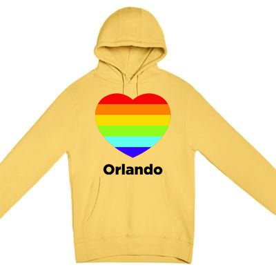 Orlando Love Rainbow Heart Premium Pullover Hoodie