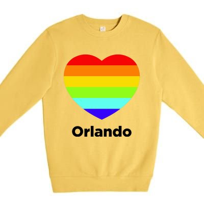 Orlando Love Rainbow Heart Premium Crewneck Sweatshirt