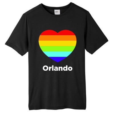 Orlando Love Rainbow Heart Tall Fusion ChromaSoft Performance T-Shirt